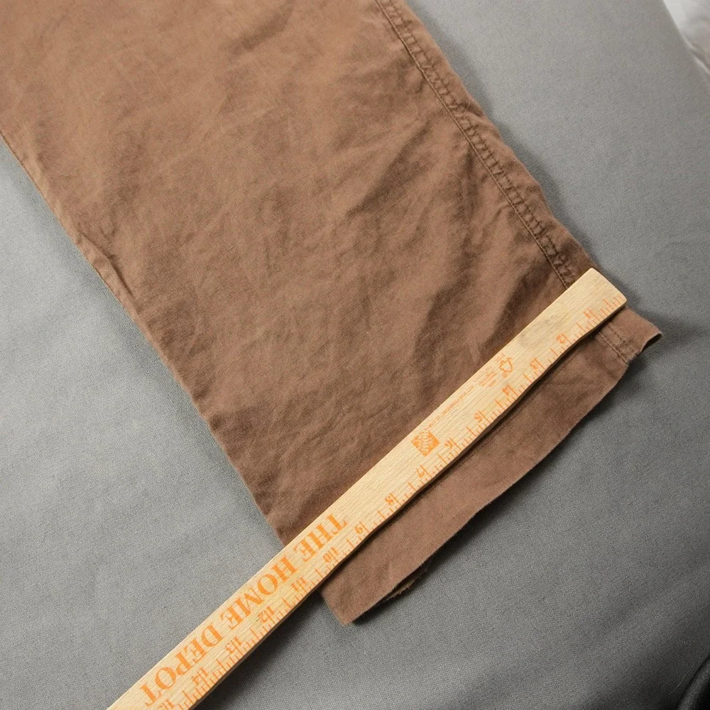Banana Republic Linen Wide Leg Relaxed Pants Womens 38x30 Brown Trousers